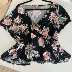 Floral Peplum Blouse